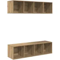 vidaXL Ensemble de meubles TV mural 3 pcs Artisan-Chêne Bois composite