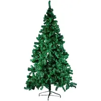 Arti Casa Sapin de Noël Artificiel 210 cm avec Support - Plastique - Décoration Intérieure - Vert
