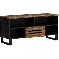 vidaXL Armoire TV 100x34x46 cm en bois massif d'acacia
