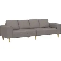 vidaXL Canapé de salon taupe 250 x 77 x 76 cm en polyester