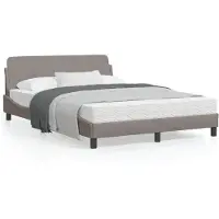 vidaXL Cadre de lit "Dover" Taupe 140x200 cm Tissu
