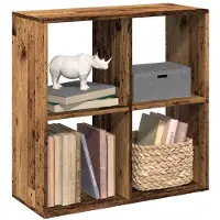 vidaXL Étagère séparatrice de pièce vieux bois 69,5x29x69,5 cm