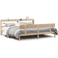 vidaXL Lit en bois massif sans matelas 200x200 cm pin