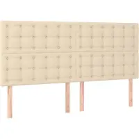 vidaXL Têtes de lit 4 pcs. Crème 90x5x78/88 cm Tissu