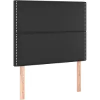 vidaXL Têtes de lit 2 pcs. noir 90x5x78/88 cm similicuir