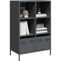 vidaXL Highboard Anthracite 68x39x103,5 cm Acier