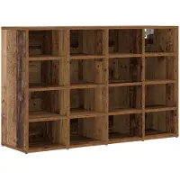 vidaXL Cabinet à chaussures avec étagère Bois Ancien 103 x 30 x 67 cm