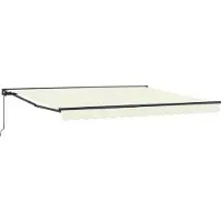 vidaXL Armature de store crème 400 x 300 cm en polyester avec revêtement PU