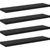vidaXL Étagère à livres 4 pcs Noir 40 x 10 x 1.5 cm Bois d'ingénierie