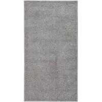 vidaXL Lit boxspring avec matelas gris foncé 140x190 cm Tissu