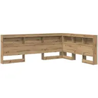 vidaXL Tête de lit de rangement, style artisanal, bois stratifié chêne