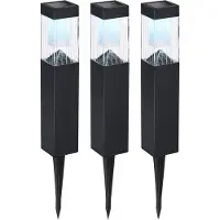 Grundig Solar Gartenbeleuchtung 1 Stück - Lampe de jardin à énergie solaire - Lampe solaire - Torches de jardin - Lampes d'extérieur LED - Noir