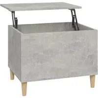 vidaXL Table basse gris béton 60x44,5x45 cm Bois composite