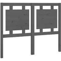 vidaXL Tête de lit Gris 125,5x4x100 cm Pin massif