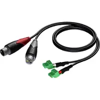 Procab CLA835 c?ble 2x terminal block ? 2x XLR femelle 0,5 m?tre