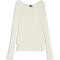 BOSS Haut en jersey double épaisseur et jersey transparent