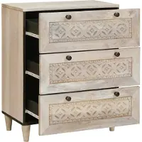 vidaXL Buffet Blanc 60 x 33 x 75 cm bois de manguier massif