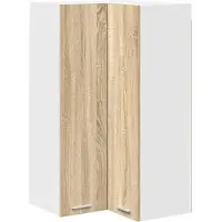 vidaXL Armoire suspendue Riga Chêne Sonoma et Blanc 57 x 57 x 100 cm
