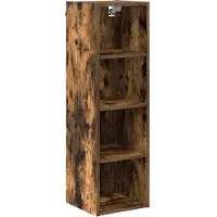 vidaXL Armoire suspendue Riga Chêne fumé 30 x 29,5 x 100 cm