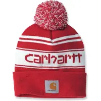 Carhartt Ah5168 Knit Pom Pom Beanie Rouge