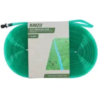 Kinzo tuyau d'arrosage 30M - Tuyau d'arrosage plat pour un arrosage régulier - Tuyau d'arrosage pour pelouses, massifs et jardins - Flexible, robuste et peu encombrant