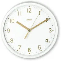 Hama Horloge de table "Madère", Ø 16 cm, silencieuse, blanc