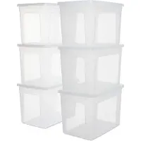 Iris Modular Clearbox opbergbox - 70L - 6 stuks - Transparent (39.50 cm, 70 l, 6x)