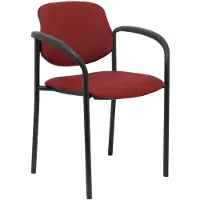 Nowy Styl Styl Faux Leather With Arms Office Fixed Chair Rouge