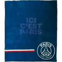 Paris Saint Germain Plaid Polaire Imprimé Toucher Extra Doux, Psg Premium Bleu