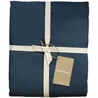 Matt & Rose Housse De Couette Unie En Coton Lavé Bleu Nuit 240x220cm