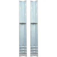 vidaXL Piquet de sol en forme de L 2 pcs Acier galvanisé 5 x 5 x 50 cm