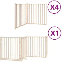 vidaXL Porte pour chien 12 pièces avec porte Pliable 960 cm Bois de peuplier