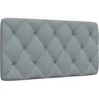 vidaXL Coussin de tête de lit gris clair 100 cm Tissu