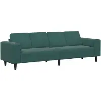vidaXL Ensemble de Canapés Vert foncé Velours