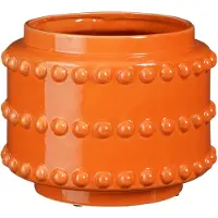 Mica Decorations Pot de fleurs Boaz - H19 x Ø22 cm - Céramique - Orange