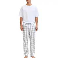 Jack & Jones Pyjama long 'JACLuca' bleu marine / gris / noir / blanc