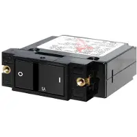 Blue Sea Systems A-series Flat Rocker Single Pole Circuit Breaker Switch Noir 50 A