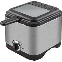 Kuken Friteuse Avec Couvercle En Verre Acier Inoxydable 1l 900w