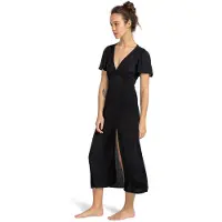 Billabong Jet Set Short Sleeve Midi Dress Noir XS Femme