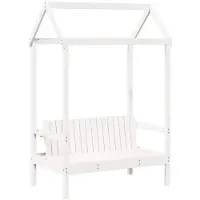 vidaXL Banc avec toit blanc 117,5x70x176,5 cm bois de pin massif