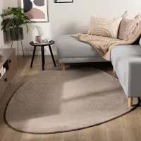 NATURL. Tapis à poils courts – Cozy Pebble Taupe | 160x230cm | Irréguliers | Pile courte