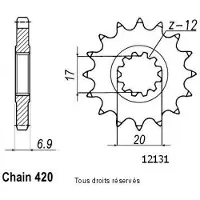Sifam Pignon Minarelli 50 99-07 420 #12 Dents
