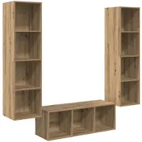 vidaXL Ensemble de meubles TV mural 3 pcs Artisan-Chêne Bois composite