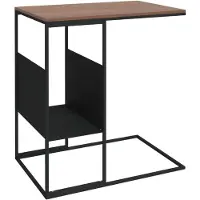 vidaXL Table d'appoint noire 55x36x59,5 cm Bois composite