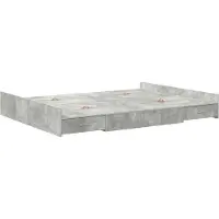 vidaXL Cadre de lit de rangement Béton Gris 135 x 190 cm Bois composite