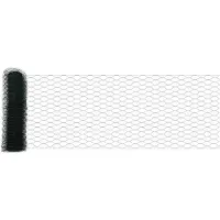 vidaXL Clôture hexagonale avec poteaux, 100 x 0,6 m, acier revêtu de PVC