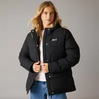 Bench Veste Puffer Mi-Longue Fina Femme Noir