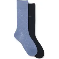 BOSS Lot de deux paires de chaussettes mi-mollet en coton mélangé