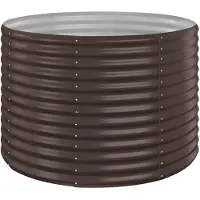 vidaXL Lit surélevé de jardin Acier galvanisé marron