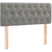 vidaXL Tête de lit gris clair 100x7x78/88 cm velours